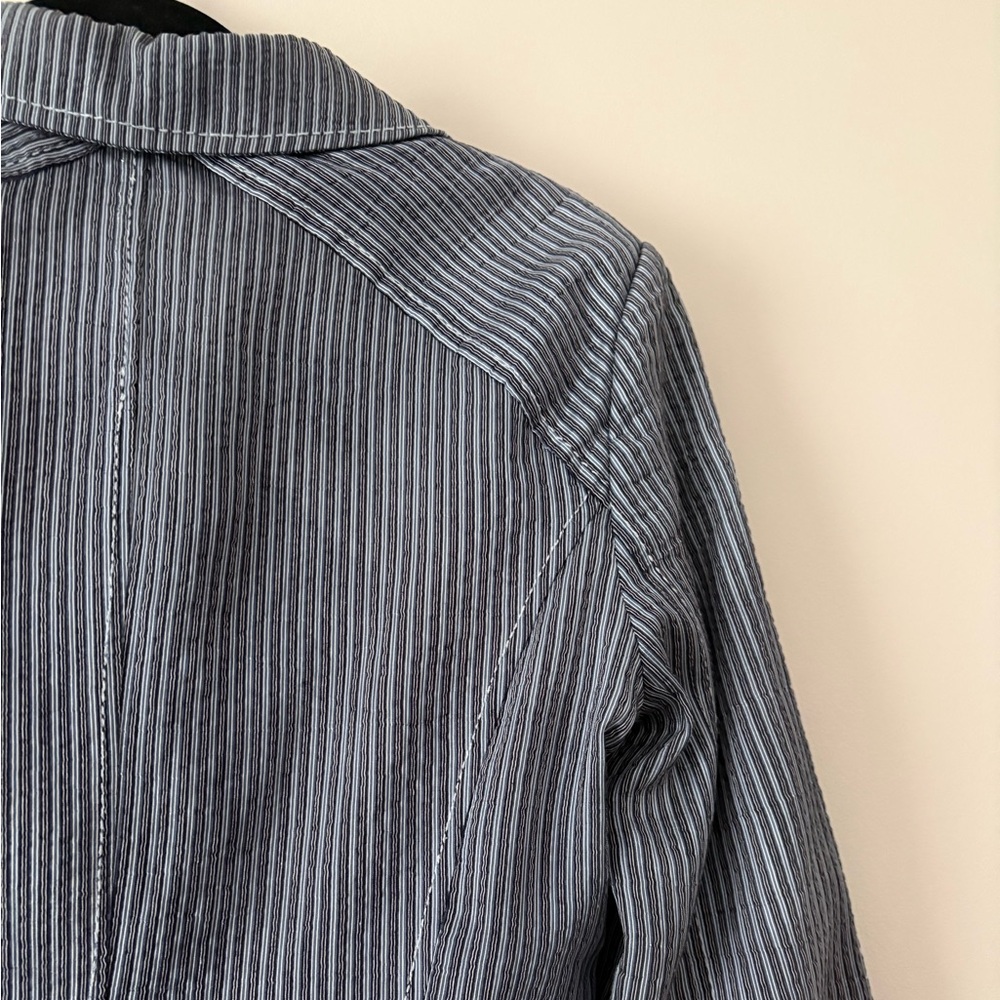 Hilton Hollis Pinstripe Blazer blue Size 8 - Picture 9 of 13